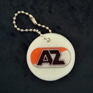 Sleutelhanger voetbalclub AZ met zilverkleurig kettinkje