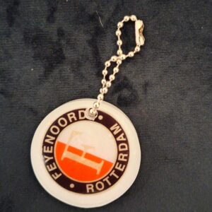 Sleutelhanger Feyenoord met zilverkleurig kettinkje